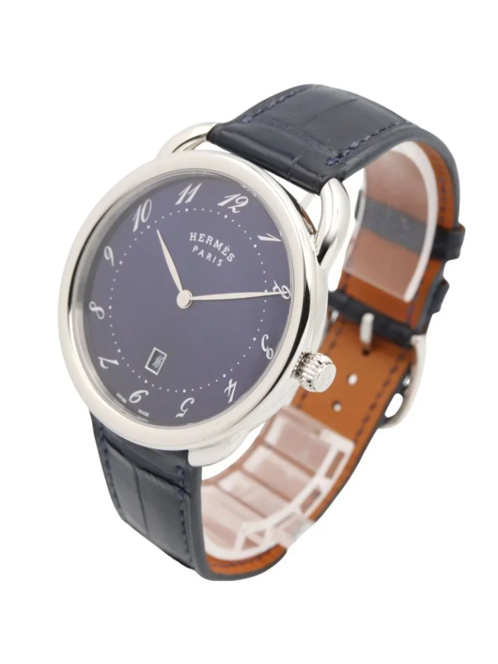Hermes Watch Arceau 40 Blue Stainless Steel